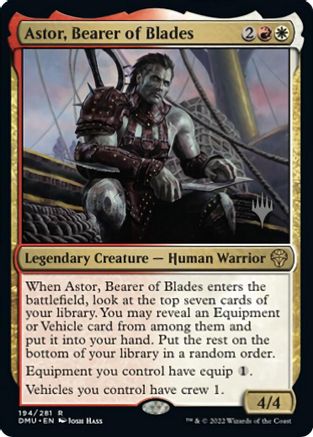 Astor, Bearer of Blades (Promo Pack) [Dominaria United Promos] | Boutique FDB TCG