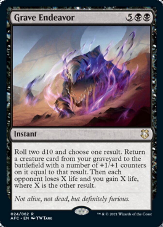 Grave Endeavor [Dungeons & Dragons: Adventures in the Forgotten Realms Commander] | Boutique FDB TCG