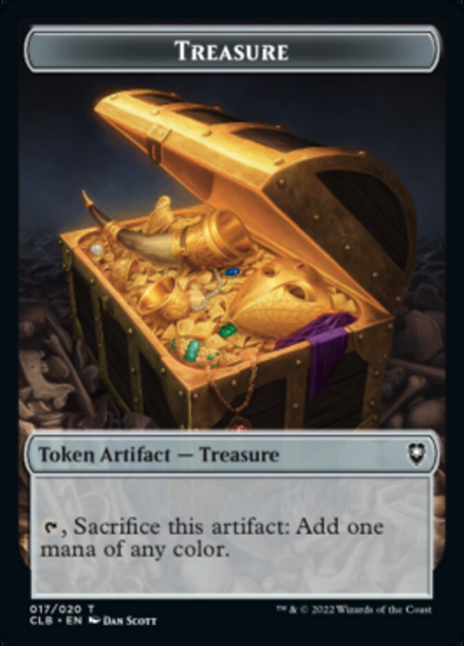 Treasure // Squirrel Double-Sided Token [Commander Legends: Battle for Baldur's Gate Tokens] | Boutique FDB TCG