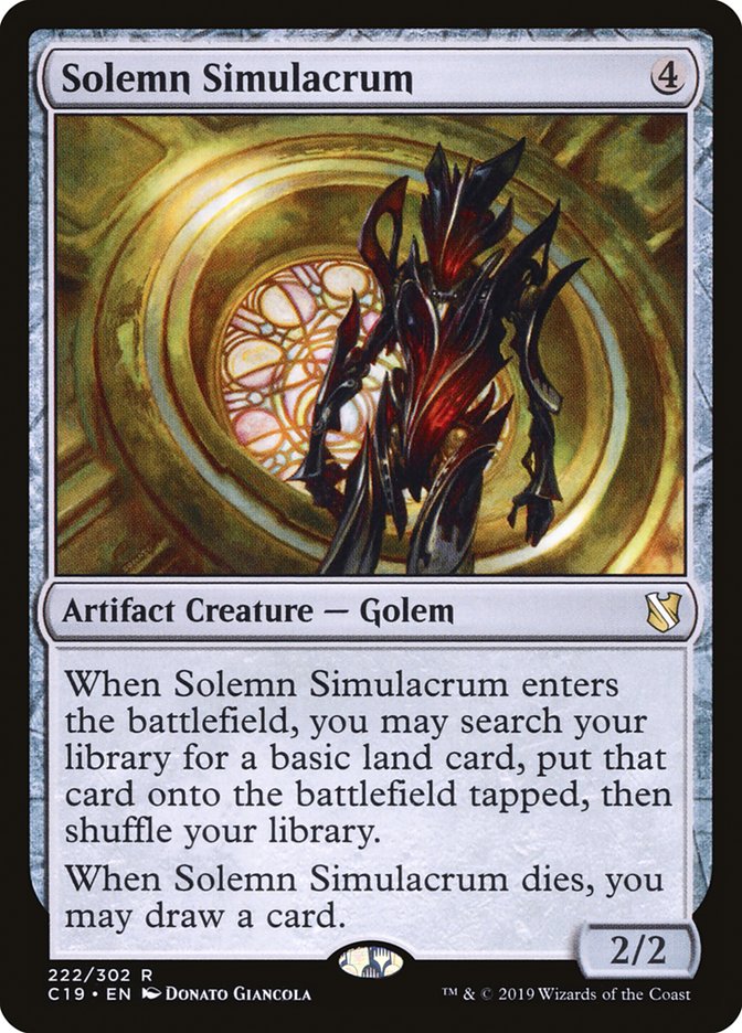 Solemn Simulacrum [Commander 2019] | Boutique FDB TCG