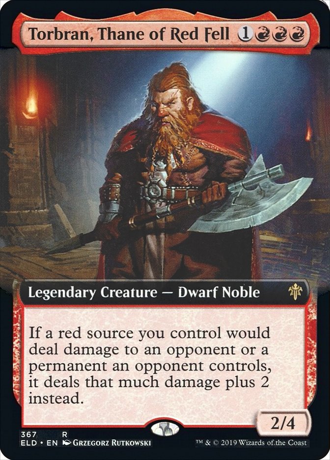 Torbran, Thane of Red Fell (Extended Art) [Throne of Eldraine] | Boutique FDB TCG