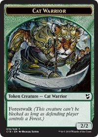 Cat Warrior // Thopter (026) Double-Sided Token [Commander 2018 Tokens] | Boutique FDB TCG