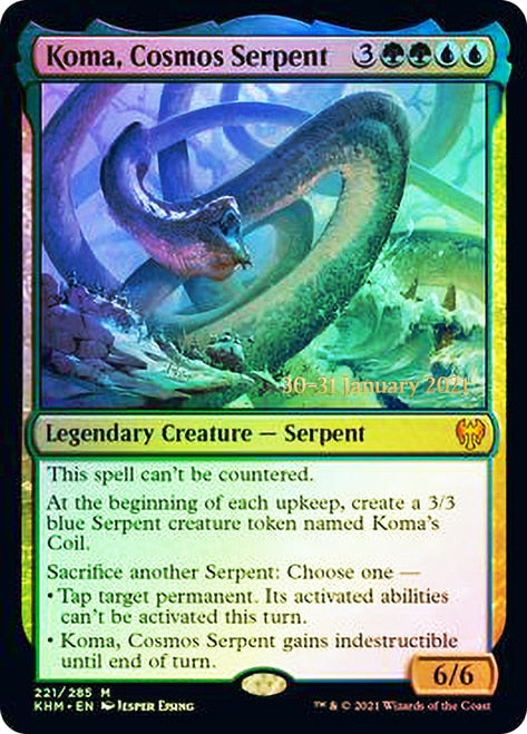 Koma, Cosmos Serpent [Kaldheim Prerelease Promos] | Boutique FDB TCG