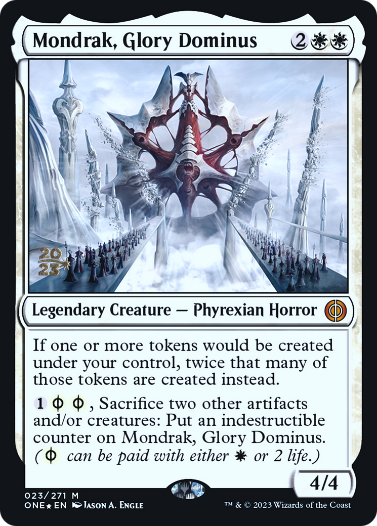 Mondrak, Glory Dominus [Phyrexia: All Will Be One Prerelease Promos] | Boutique FDB TCG