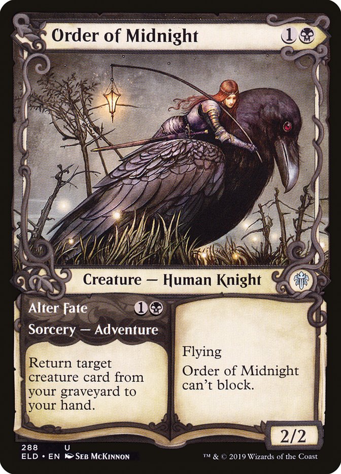 Order of Midnight // Alter Fate (Showcase) [Throne of Eldraine] | Boutique FDB TCG