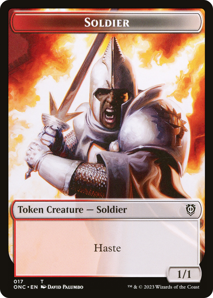 Soldier (017) // Eldrazi Double-Sided Token [Phyrexia: All Will Be One Commander Tokens] | Boutique FDB TCG