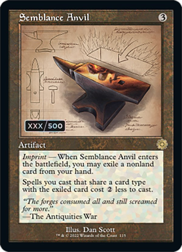 Semblance Anvil (Retro Schematic) (Serialized) [The Brothers' War Retro Artifacts] | Boutique FDB TCG