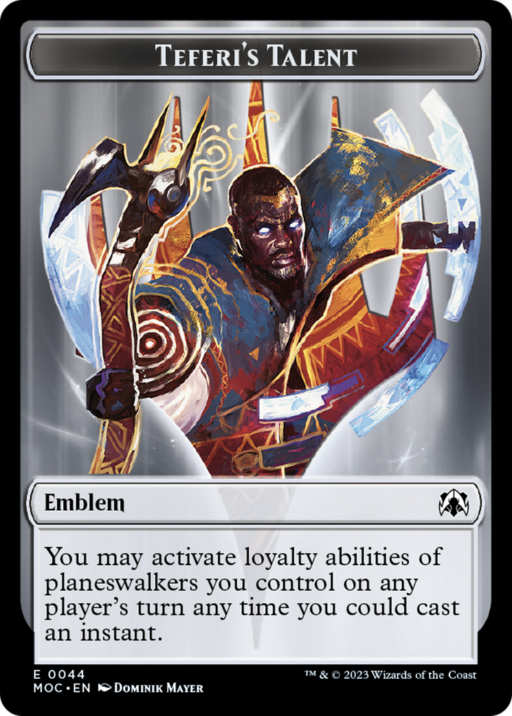 Teferi's Talent Emblem [March of the Machine Commander Tokens] | Boutique FDB TCG