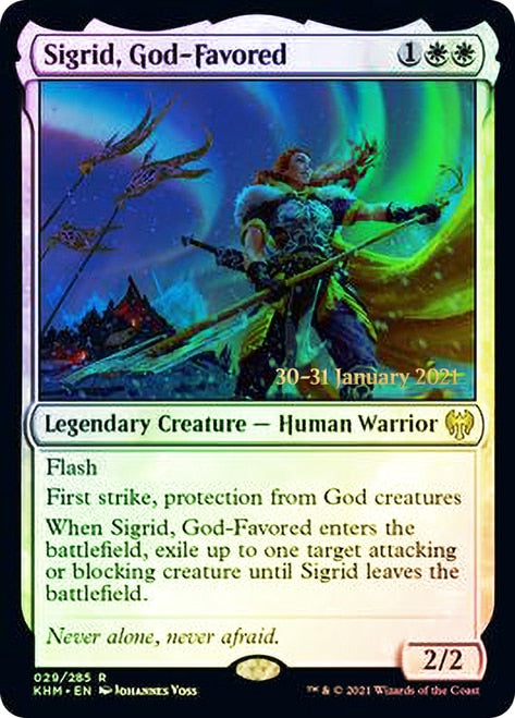 Sigrid, God-Favored [Kaldheim Prerelease Promos] | Boutique FDB TCG