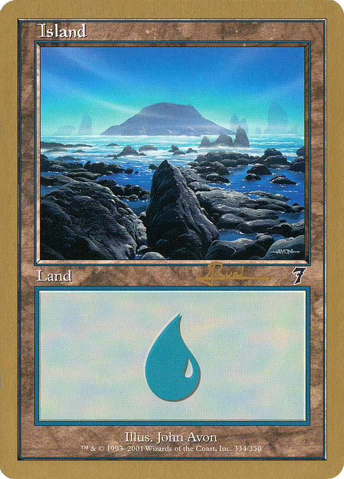 Island (ar334) (Antoine Ruel) [World Championship Decks 2001] | Boutique FDB TCG