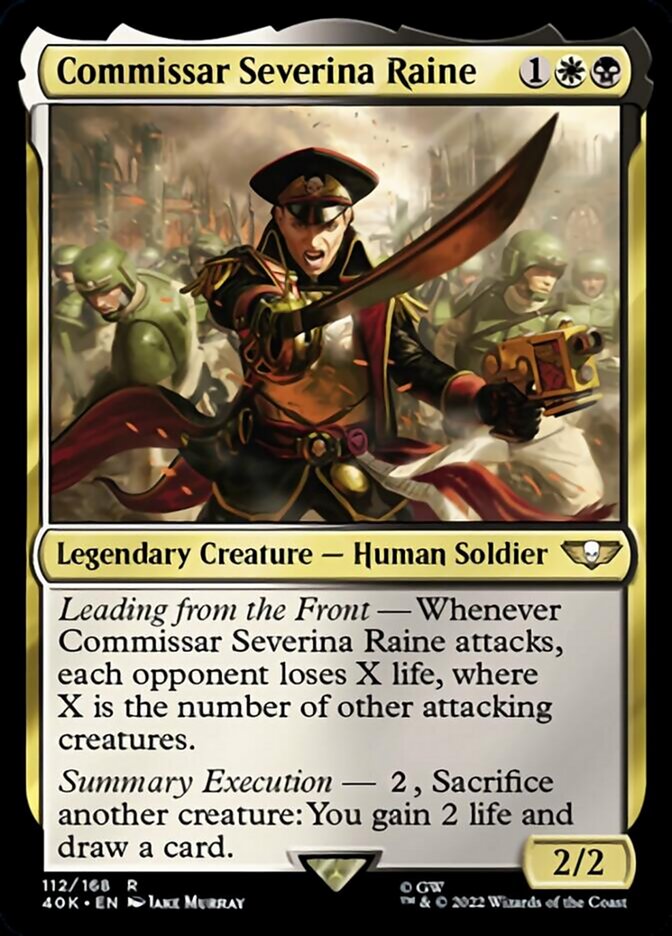 Commissar Severina Raine (Surge Foil) [Warhammer 40,000] | Boutique FDB TCG