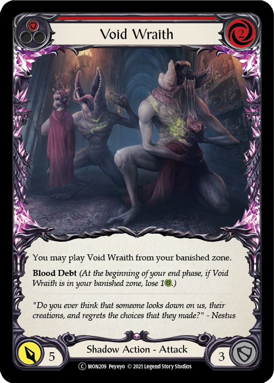 Void Wraith (Red) [U-MON209] (Monarch Unlimited)  Unlimited Normal | Boutique FDB TCG