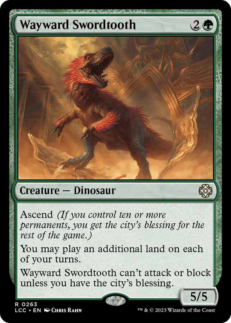 Wayward Swordtooth [The Lost Caverns of Ixalan Commander] | Boutique FDB TCG