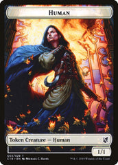 Pegasus // Human Double-Sided Token [Commander 2019 Tokens] | Boutique FDB TCG