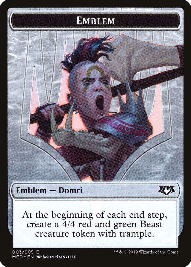 Domri, Chaos Bringer Emblem [Mythic Edition Tokens] | Boutique FDB TCG