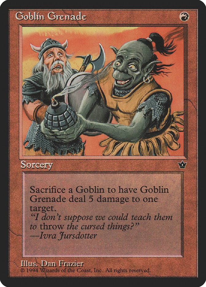 Goblin Grenade (Dan Frazier) [Fallen Empires] | Boutique FDB TCG