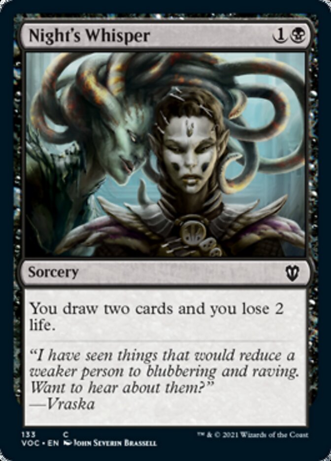 Night's Whisper [Innistrad: Crimson Vow Commander] | Boutique FDB TCG