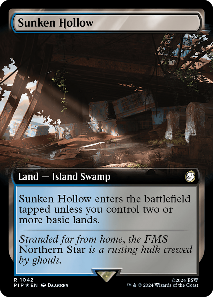 Sunken Hollow (Extended Art) (Surge Foil) [Fallout] | Boutique FDB TCG