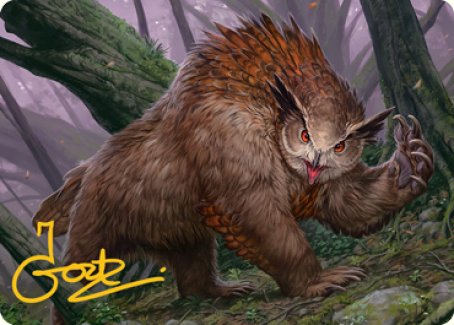 Owlbear Art Card (Gold-Stamped Signature) [Dungeons & Dragons: Adventures in the Forgotten Realms Art Series] | Boutique FDB TCG