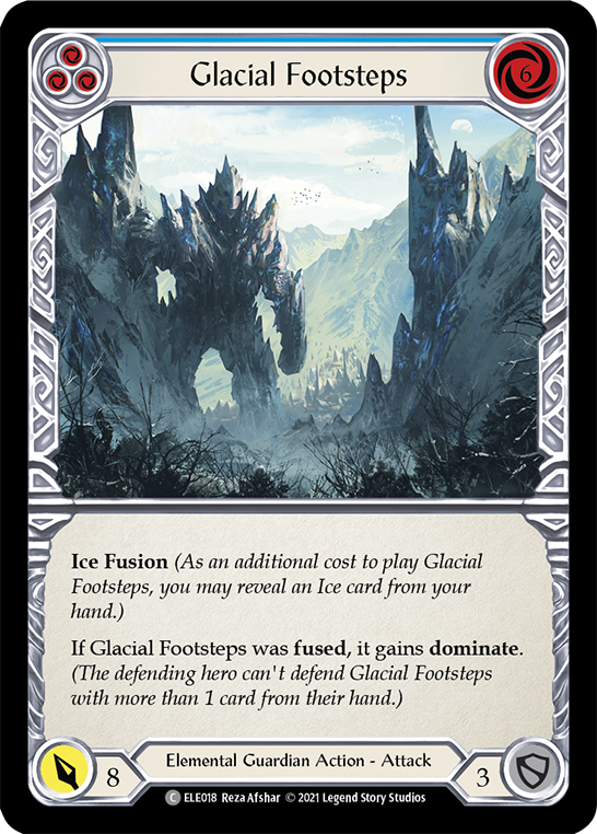 Glacial Footsteps (Blue) [ELE018] (Tales of Aria)  1st Edition Rainbow Foil | Boutique FDB TCG