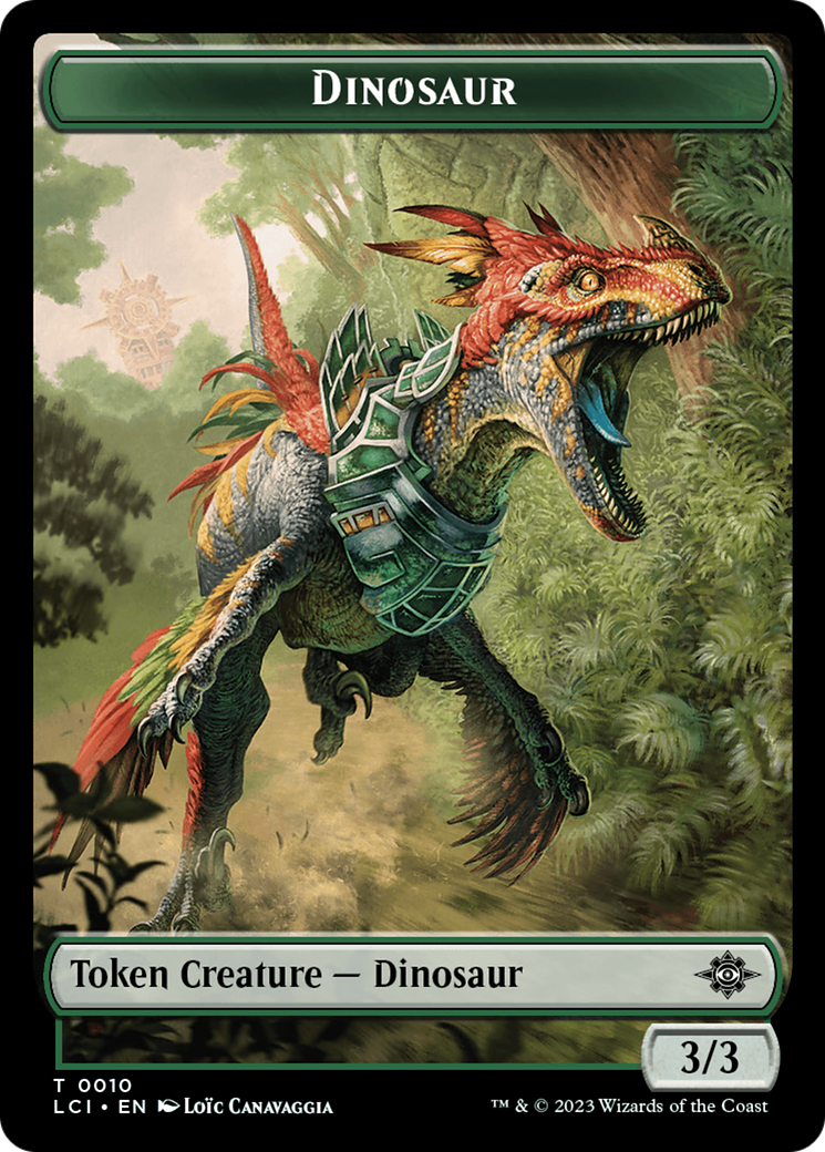 Gnome // Dinosaur (0010) Double-Sided Token [The Lost Caverns of Ixalan Tokens] | Boutique FDB TCG