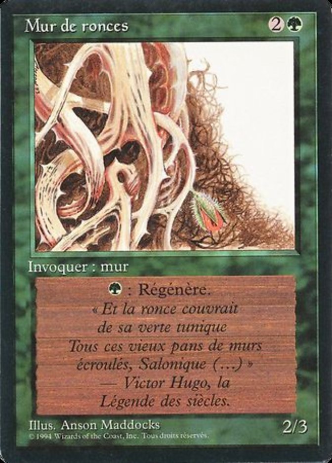 Wall of Brambles [Foreign Black Border] | Boutique FDB TCG