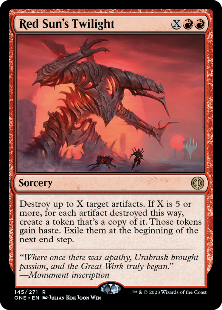 Red Sun's Twilight (Promo Pack) [Phyrexia: All Will Be One Promos] | Boutique FDB TCG