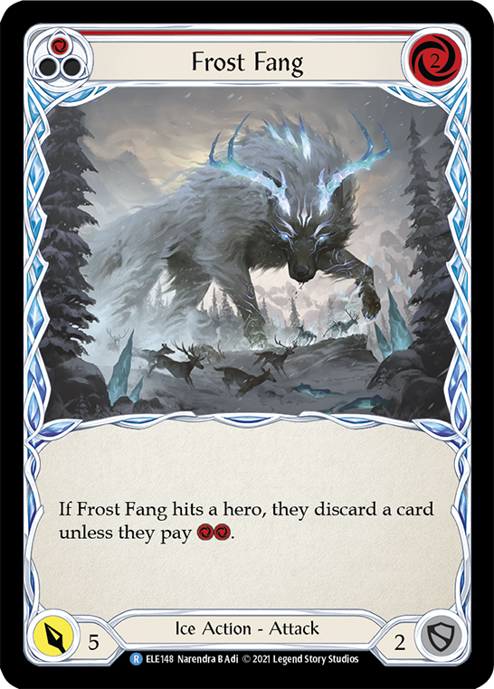 Frost Fang (Red) [ELE148] (Tales of Aria)  1st Edition Rainbow Foil | Boutique FDB TCG