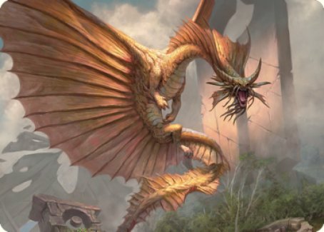 Ancient Gold Dragon Art Card (28) [Commander Legends: Battle for Baldur's Gate Art Series] | Boutique FDB TCG