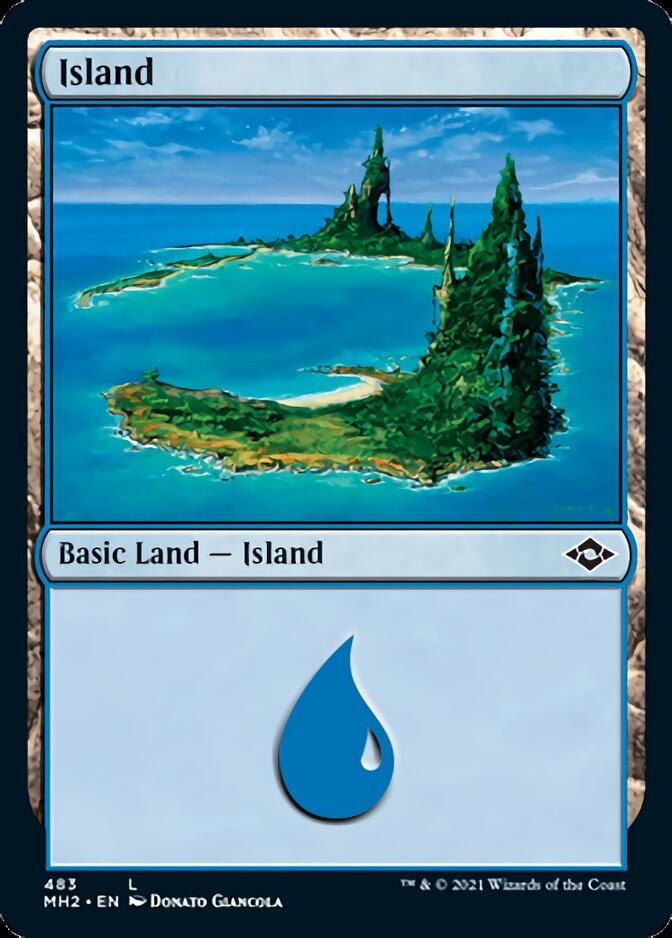Island (483) (Foil Etched) [Modern Horizons 2] | Boutique FDB TCG
