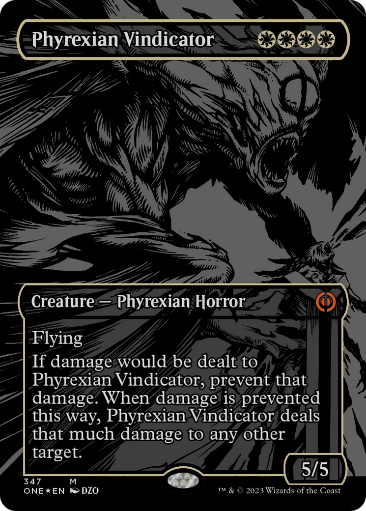 Phyrexian Vindicator (Oil Slick Raised Foil) [Phyrexia: All Will Be One] | Boutique FDB TCG