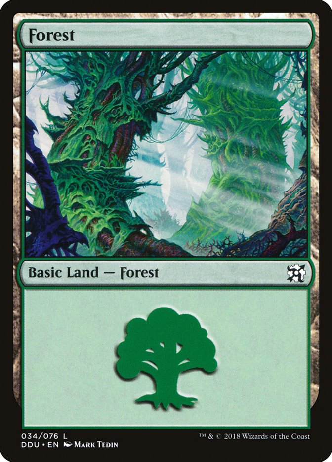Forest (34) [Duel Decks: Elves vs. Inventors] | Boutique FDB TCG