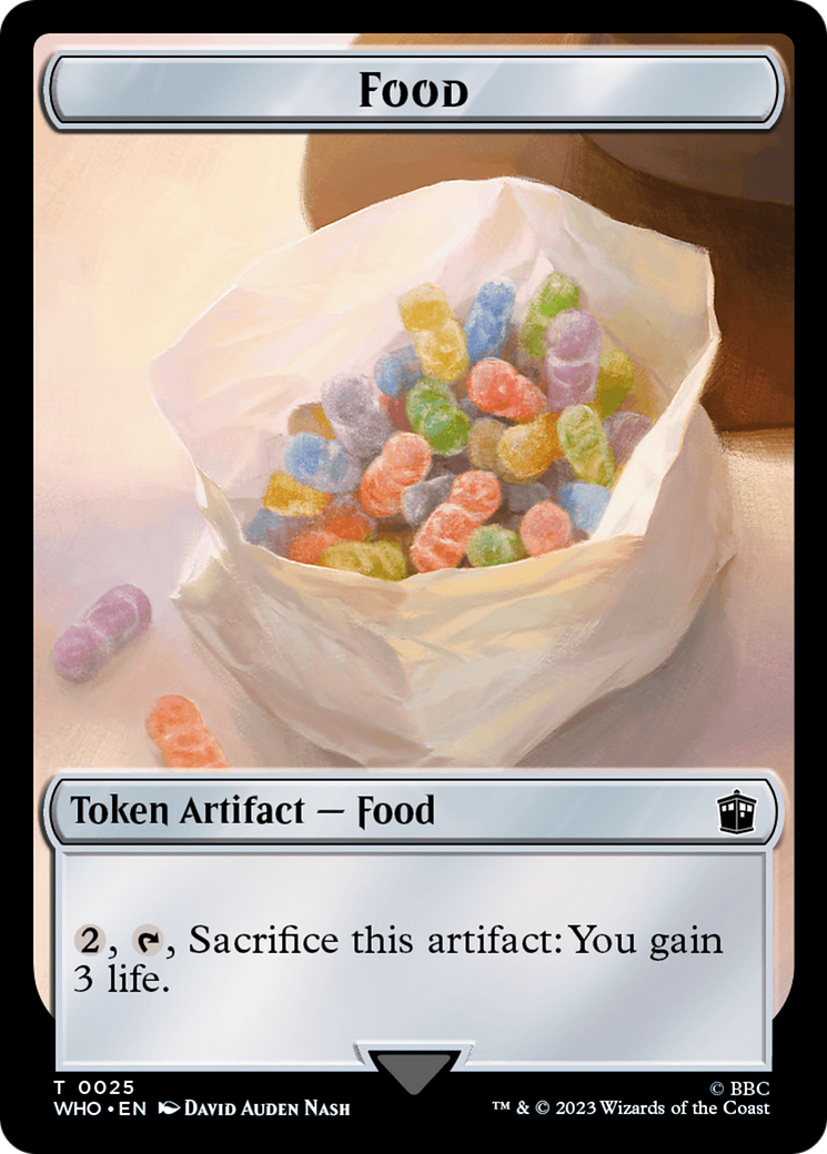 Alien Angel // Food (0025) Double-Sided Token [Doctor Who Tokens] | Boutique FDB TCG