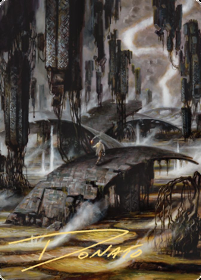 Grimclimb Pathway Art Card (Gold-Stamped Signature) [Zendikar Rising Art Series] | Boutique FDB TCG