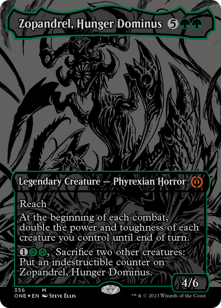 Zopandrel, Hunger Dominus (Oil Slick Raised Foil) [Phyrexia: All Will Be One] | Boutique FDB TCG