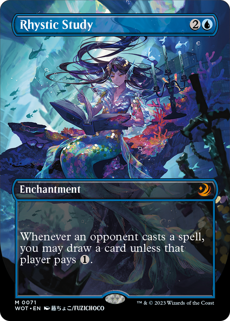 Rhystic Study (Anime Borderless) [Wilds of Eldraine: Enchanting Tales] | Boutique FDB TCG