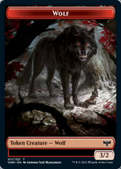 Wolf (011) // Treasure Double-Sided Token [Innistrad: Crimson Vow Tokens] | Boutique FDB TCG