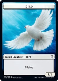 Bird (001) // Soldier Double-Sided Token [Kaldheim Commander Tokens] | Boutique FDB TCG