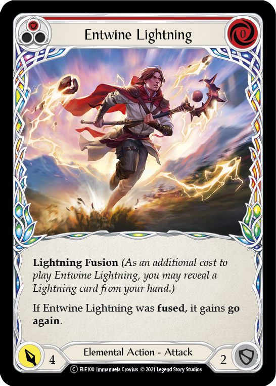 Entwine Lightning (Red) [U-ELE100] (Tales of Aria Unlimited)  Unlimited Rainbow Foil | Boutique FDB TCG