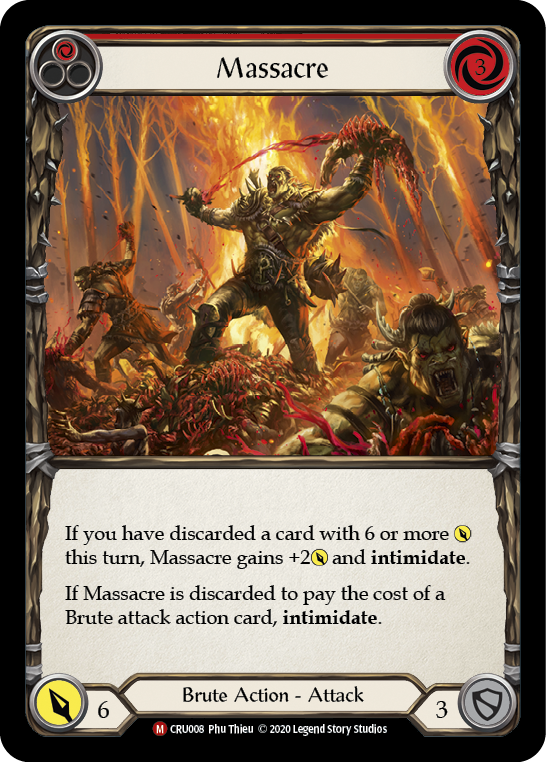 Massacre [CRU008] (Crucible of War)  1st Edition Normal | Boutique FDB TCG