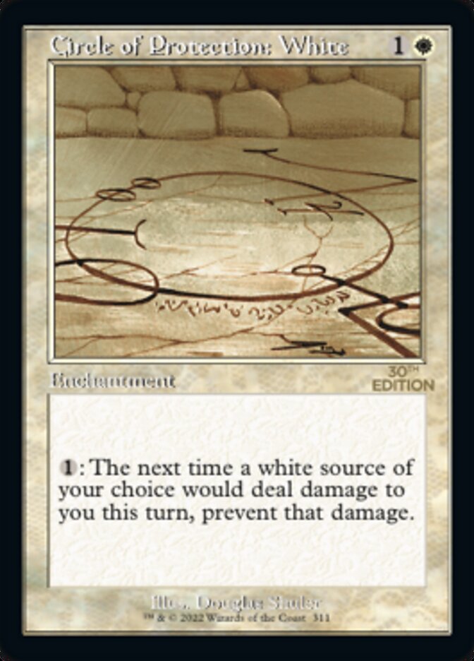 Circle of Protection: White (Retro) [30th Anniversary Edition] | Boutique FDB TCG