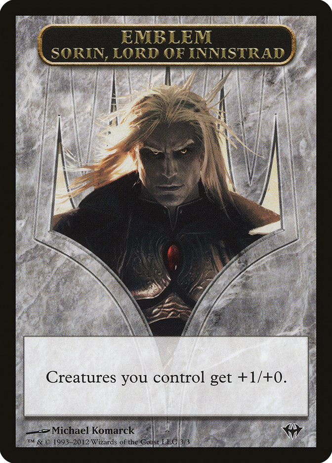 Sorin, Lord of Innistrad Emblem [Dark Ascension Tokens] | Boutique FDB TCG