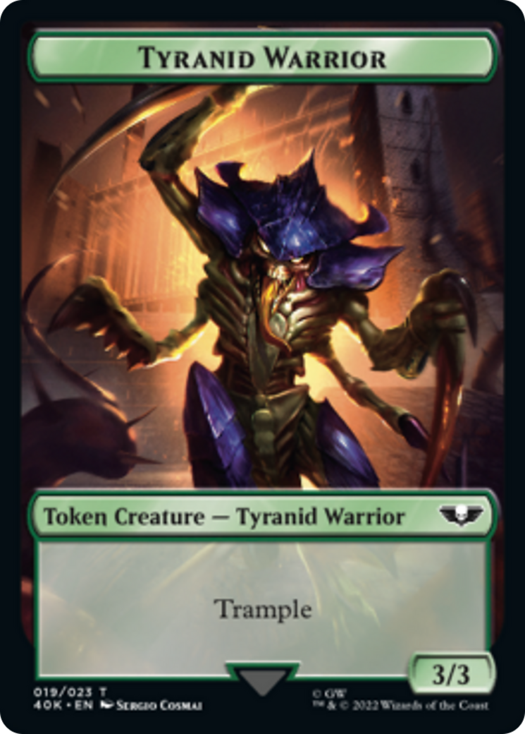 Tyranid (17) // Tyranid Warrior Double-Sided Token [Warhammer 40,000 Tokens] | Boutique FDB TCG