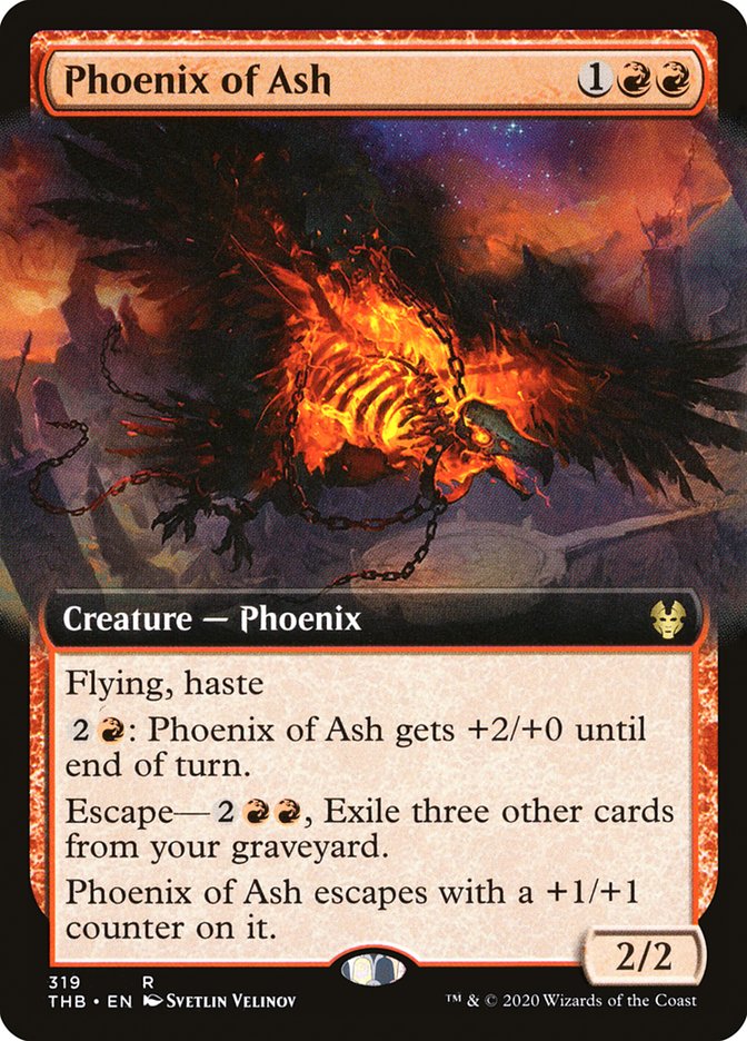 Phoenix of Ash (Extended Art) [Theros Beyond Death] | Boutique FDB TCG