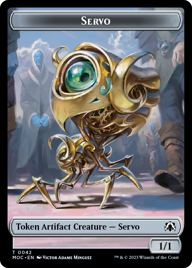 Feather // Servo Double-Sided Token [March of the Machine Commander Tokens] | Boutique FDB TCG