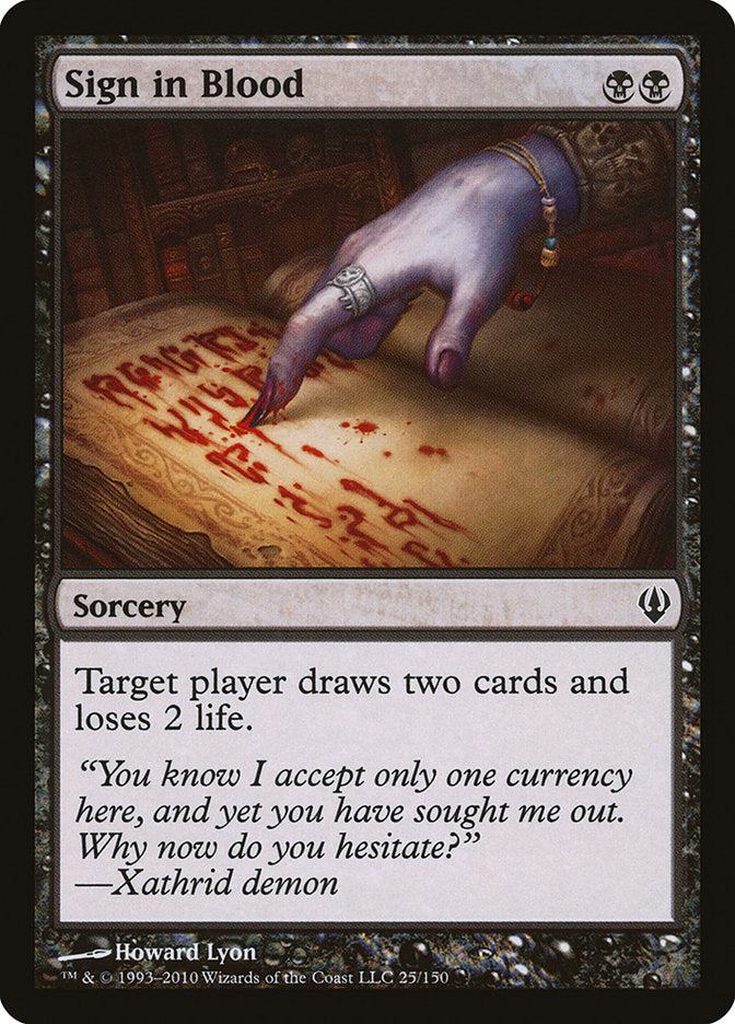 Sign in Blood [Archenemy] | Boutique FDB TCG