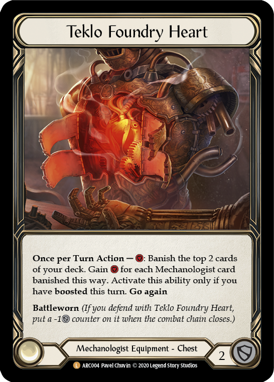 Teklo Foundry Heart [U-ARC004] (Arcane Rising Unlimited)  Unlimited Rainbow Foil | Boutique FDB TCG