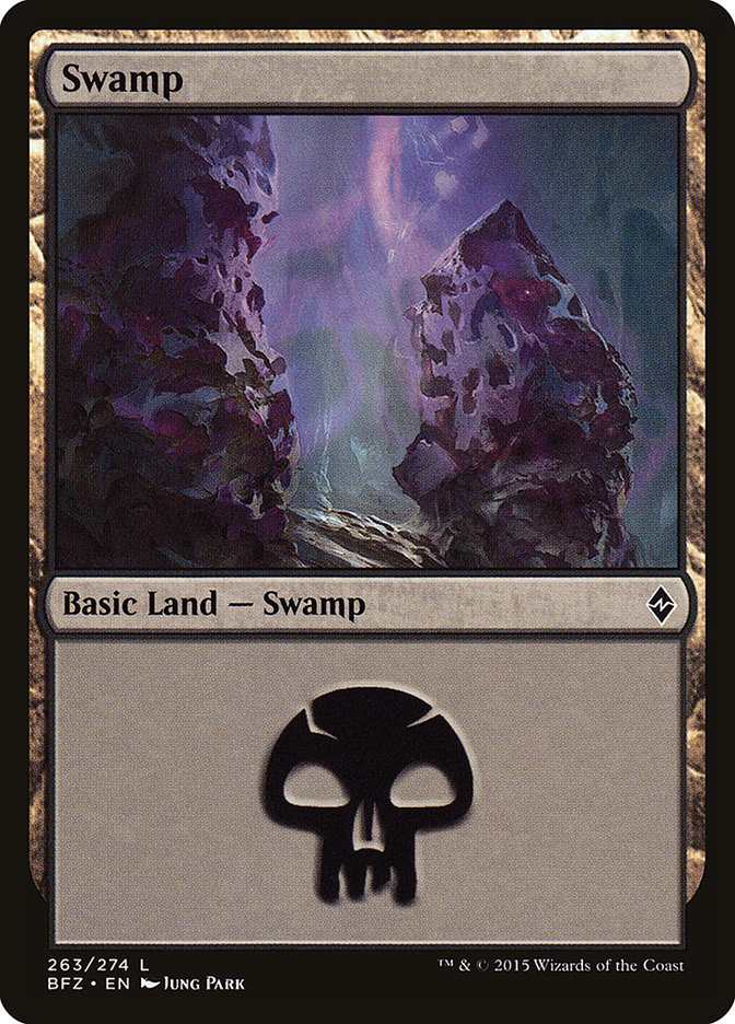 Swamp (263a) [Battle for Zendikar] | Boutique FDB TCG