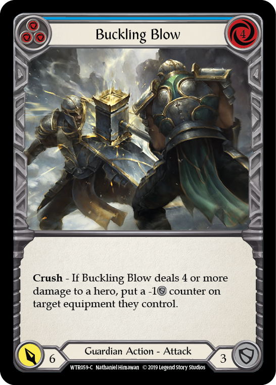 Buckling Blow (Blue) [WTR059-C] (Welcome to Rathe)  Alpha Print Normal | Boutique FDB TCG