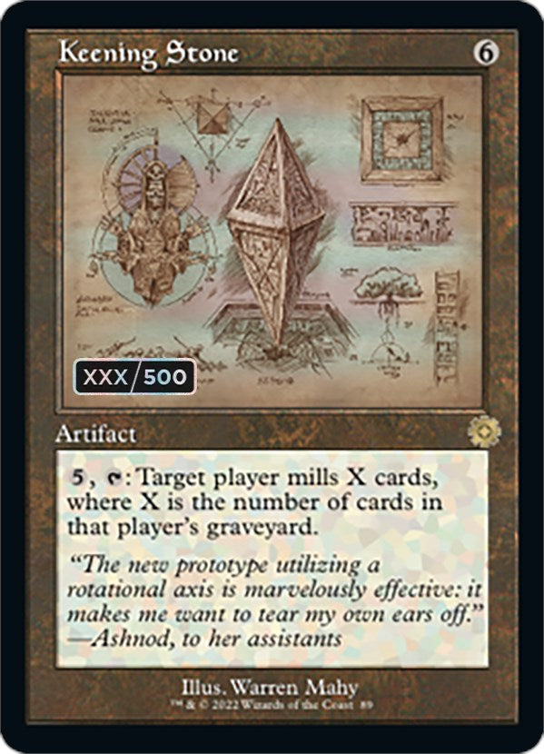 Keening Stone (Retro Schematic) (Serialized) [The Brothers' War Retro Artifacts] | Boutique FDB TCG